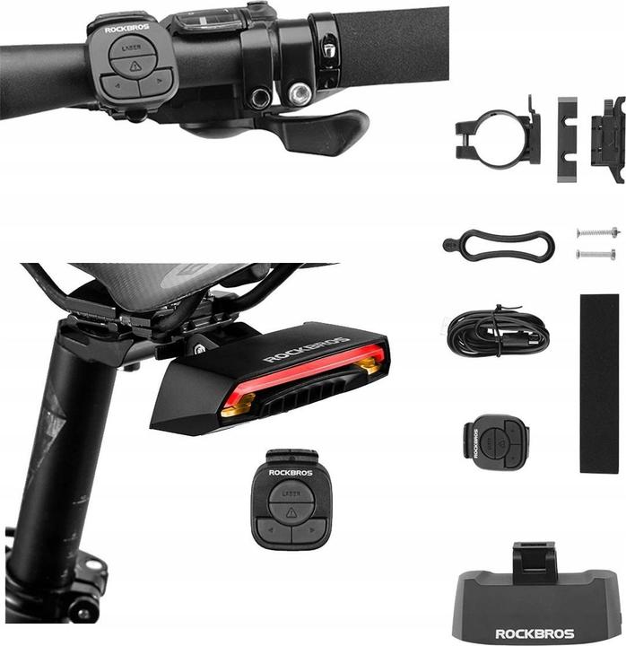 Actual product image Rockbros LKWD-R1 Smart Laser Taillight (80 lm)