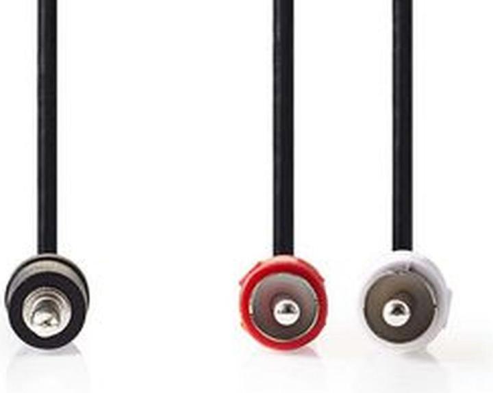 Produktbild Nedis Stereo-Audiokabel männlich oder 3,5 mm – 2 x Cinch-Stecker. 1.50 m Schwarz (1.50 m)