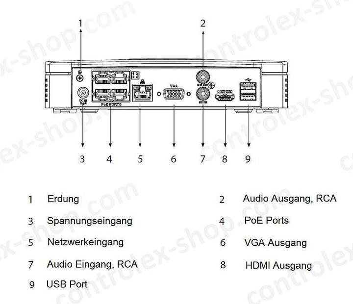 Actual product image Dahua NET VIDEO RECORDER 4CH 4POE/NVR4104-P-EI (Network Video Recorder (NVR))