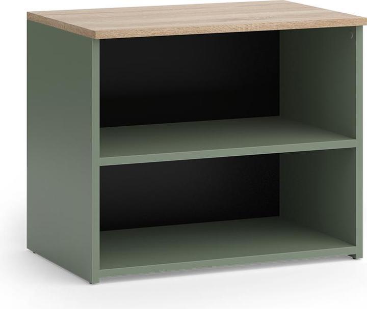 Vicco Lowboard Wido, Grün/Sonoma, 60 x 50 cm mit 2 Fächern (60 x 50 x 40 cm)