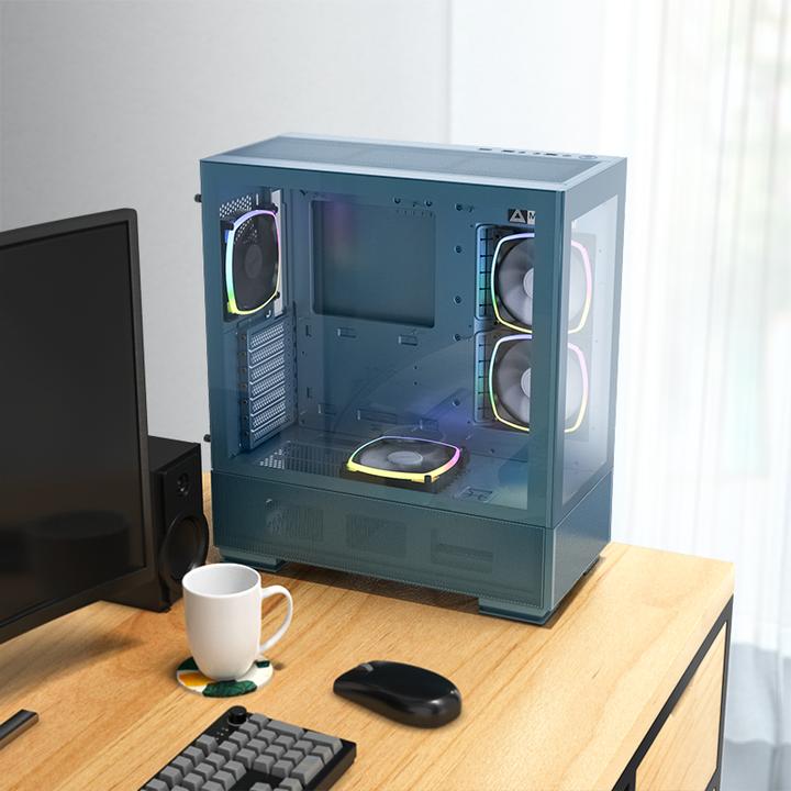Produktbild Montech SKY TWO, Midi-Tower - blau (ATX, mATX, Mini-ITX)