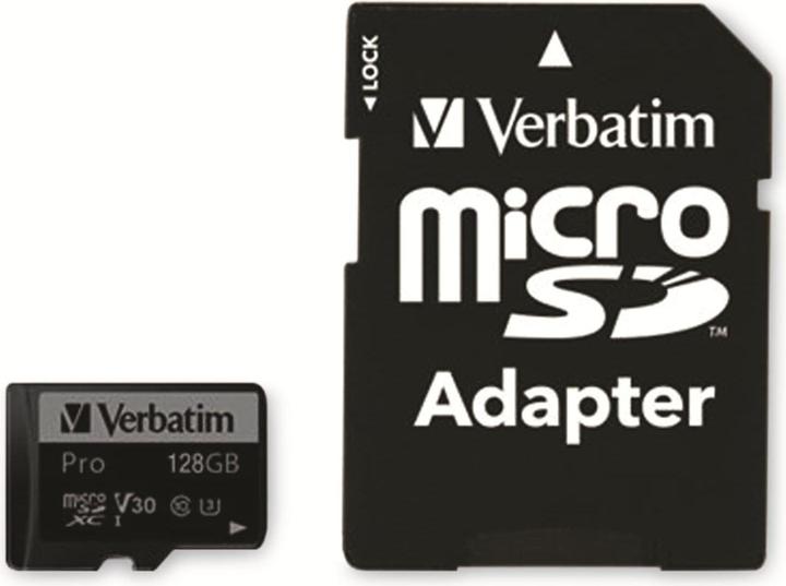 Immagine prodotto Verbatim Pro U3 (128 GB, microSDXC, U3, UHS-I)