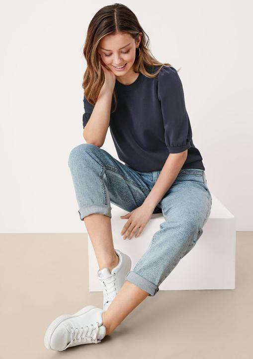 Produktbild s.Oliver Sweatshirt Scuba-Sweater mit Puffärmeln (L)