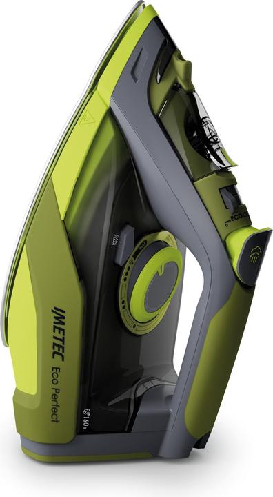Immagine prodotto Imetec Eco Perfect Ferro da stiro a secco e a vapore Pro Ceramic soleplate 2400 W Verde, Grigio (2400 W, 160 g/min)