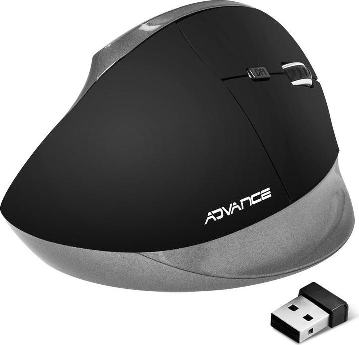 Actual product image Advance Souris Sans Fil Ergonomique Vertical Plus (Noir) (Wireless)