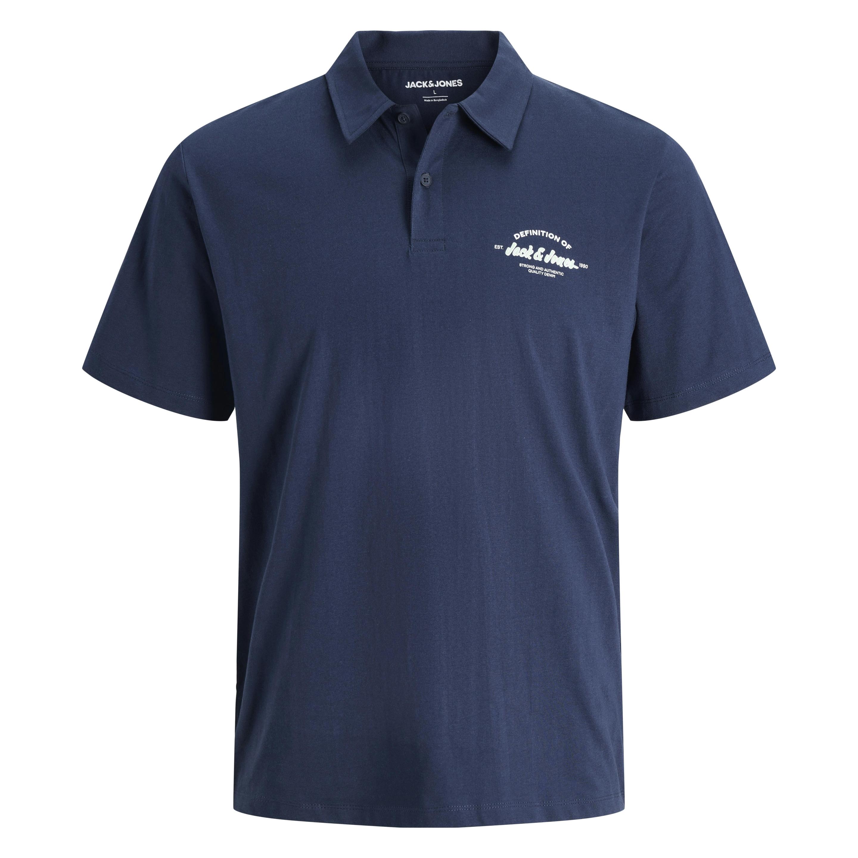 Jack & Jones, Herren, Shirts, Jjbrandon Polo Ss, Blau, (L)