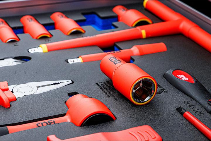 Actual product image BGS Tool Tray 3/3: VDE Socket Set 10 mm (3/8") Drive 26 pcs.