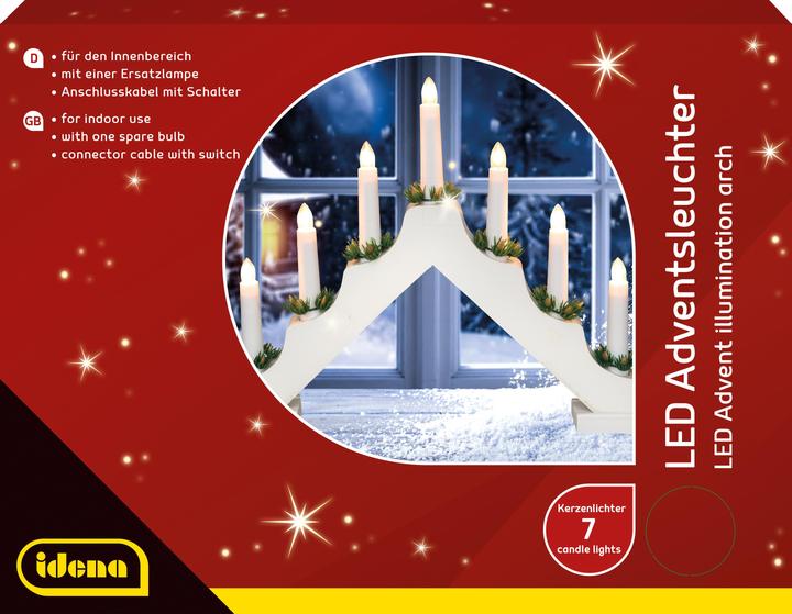 Actual product image Idena Advent chandelier LED decorative light white (55 cm, 1 x)