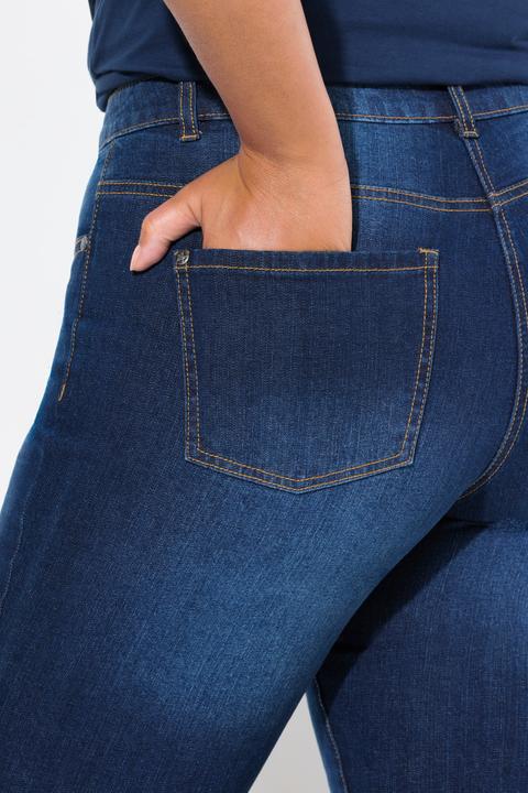 Produktbild Angel of Style 7/8-Jeans, Flared Fit, Lochstickerei, Zierperlen am Schlagsaum, 5-Pocket (52)