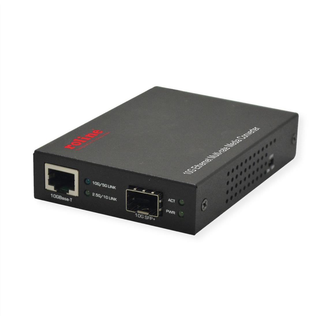 Roline Multi-Rate Medienkonverter Kupfer zu Glasfaser 2.5/5/10, Data Converter