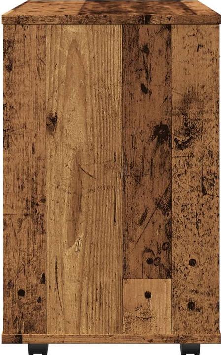 Actual product image vidaXL Rollcontainer Rollschrank Bürocontainer Büroschrank Schrank Altholz-Optik (46 x 36 x 59 cm)