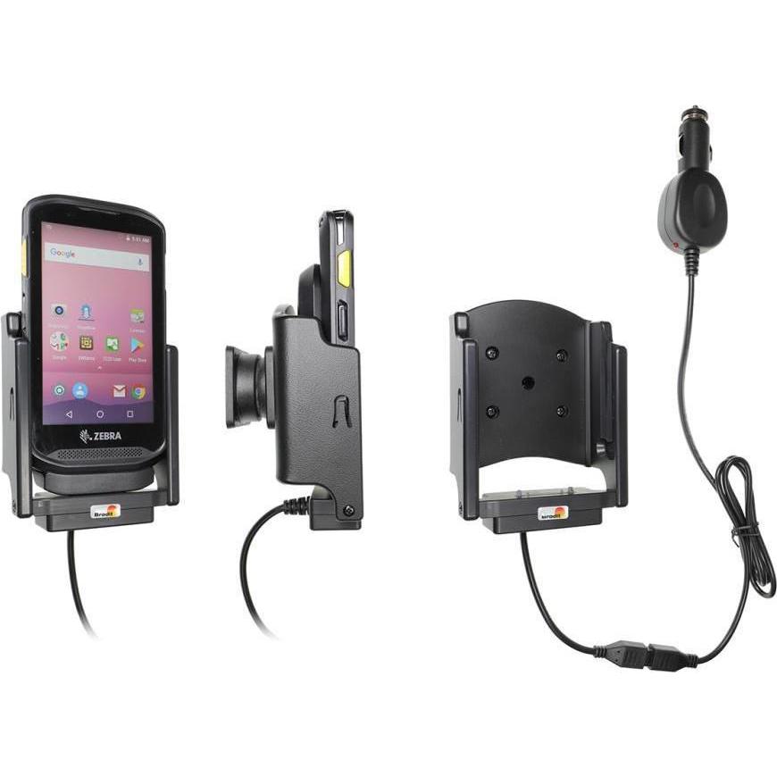 Brodit KFZ-Ladestation, TS, TC2X KFZ-Ladestation, Kugelgelenk (Tilt Swivel), Kabeltyp: gerade, inkl.: KFZ-N, Smartphone ...
