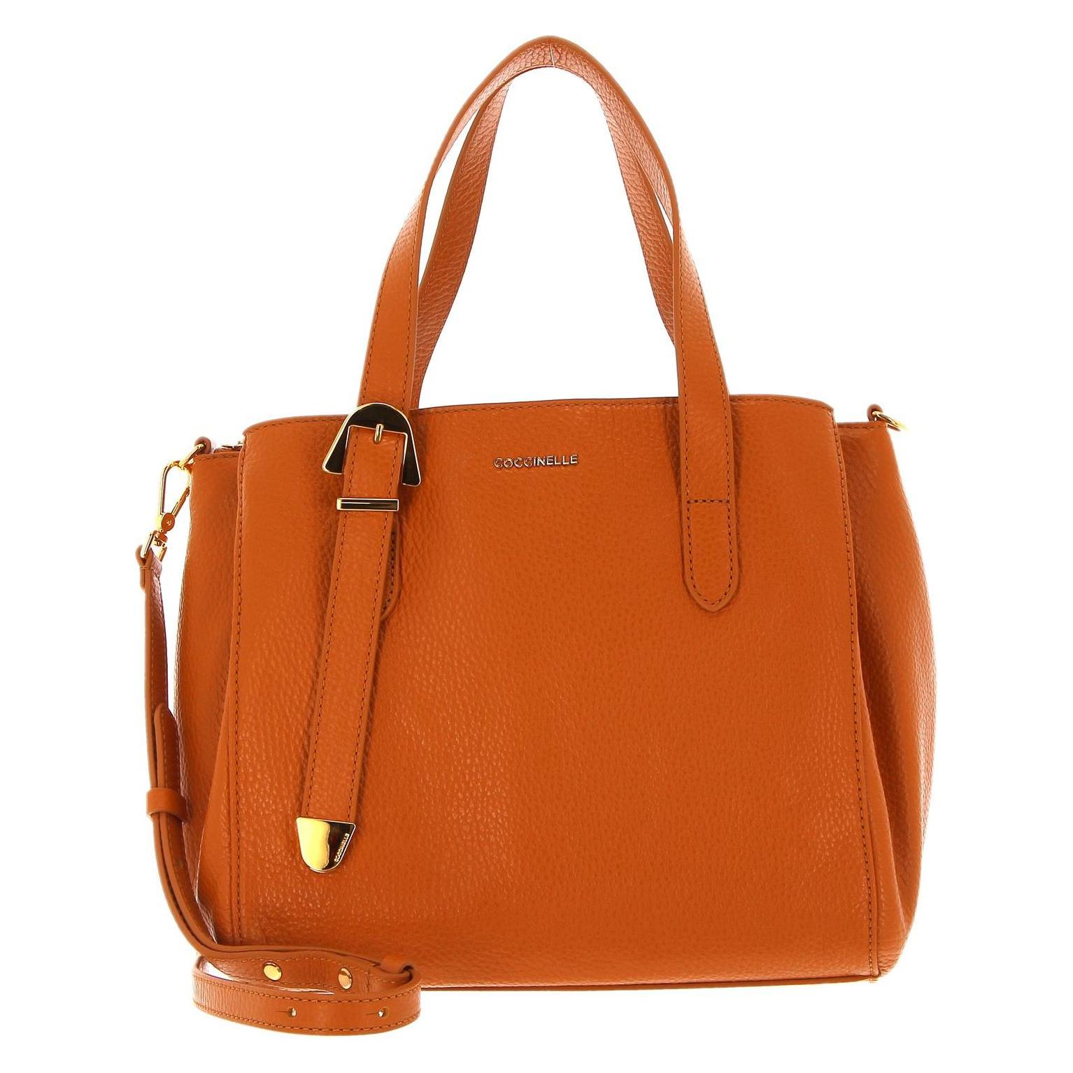 Coccinelle, Damen, Handtasche, Gleen Handbag Grained Leather, Orange