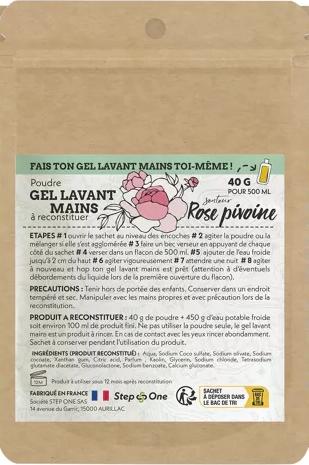 Productafbeelding Step One Handzeep in poedervorm Pioenroos (Vullingen, 500 ml)