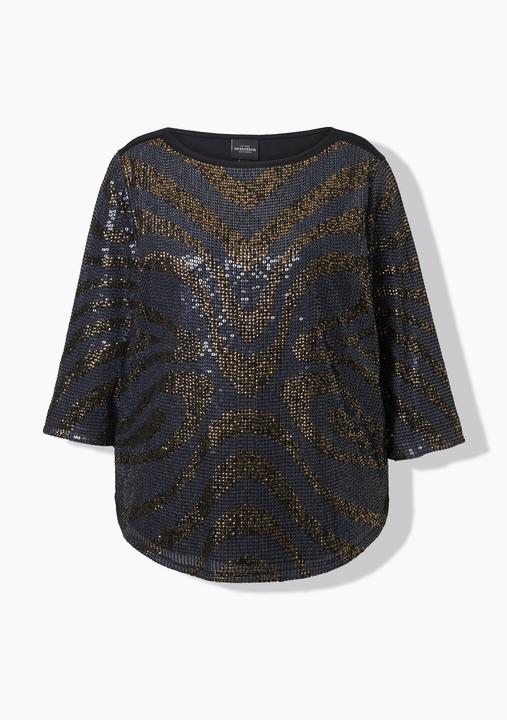 Immagine prodotto Ulla Popken Maglia a doppio strato con scollo a barca e maniche a 3/4 (54)