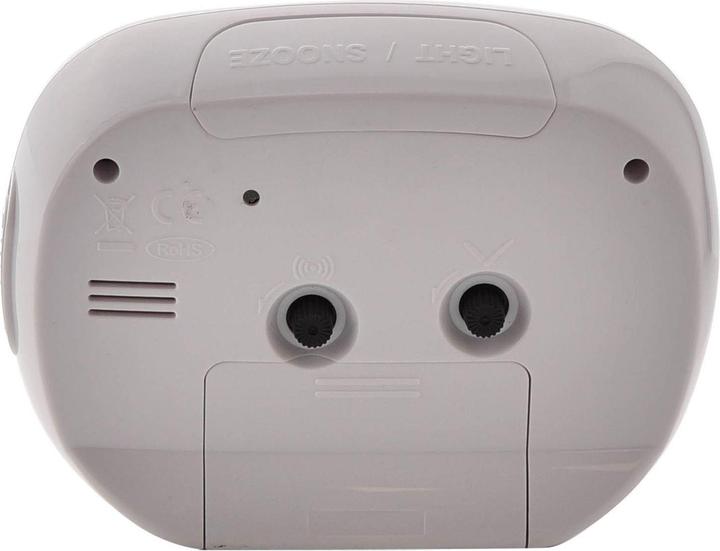 Produktbild Hometime Wecker Oval mit Licht & Snooze Weiss *(60100)*