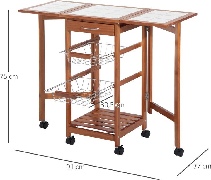 Actual product image Homcom Kitchen trolley