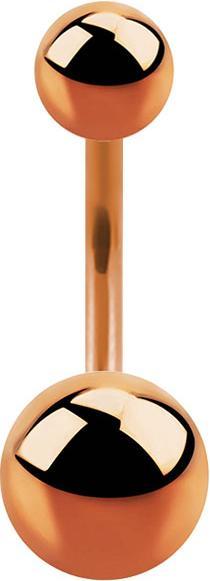 Image du produit Star Piercing Banane or rose avec deux boules (Acier chirurgical 316L, sans laiton)