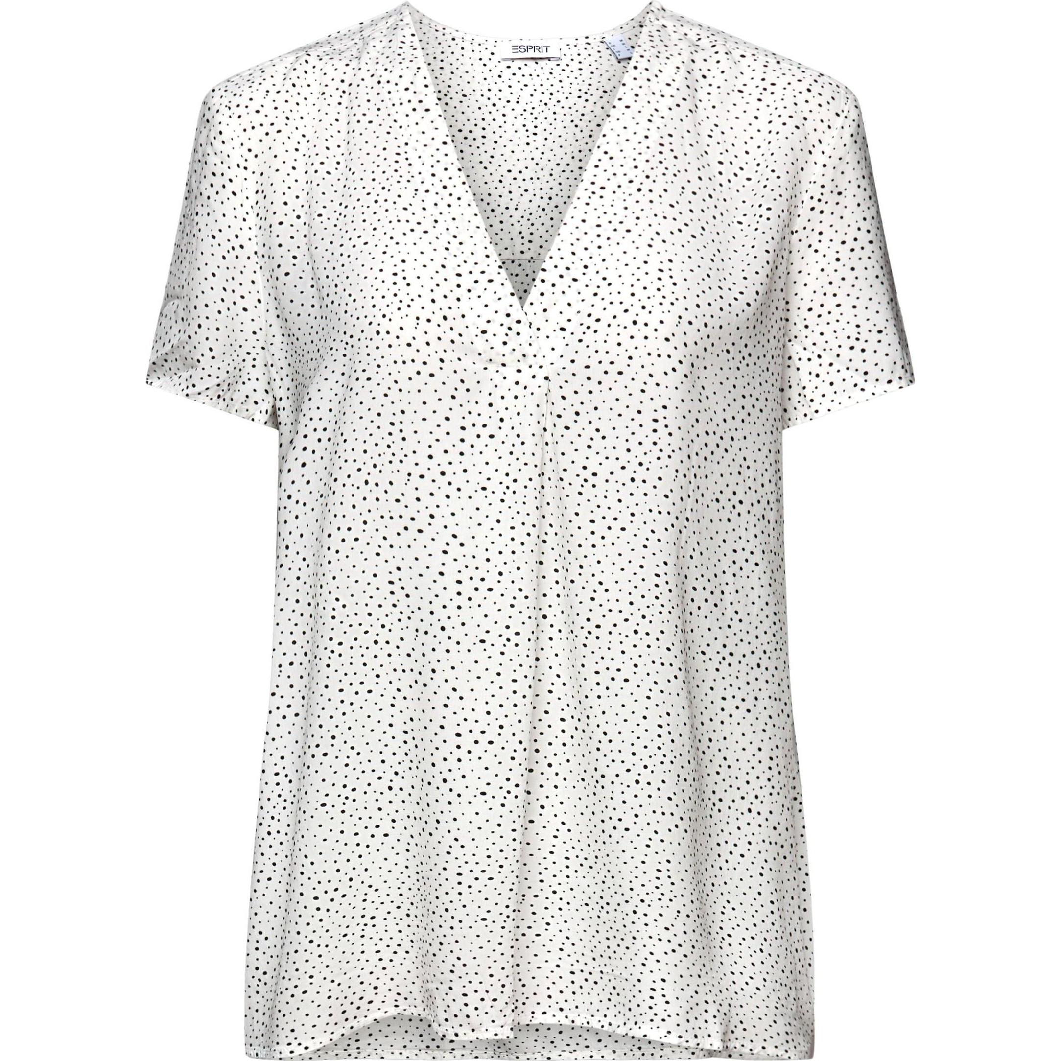 Esprit, Damen, Bluse, bluse mit v-ausschnitt, Weiss, (XS)