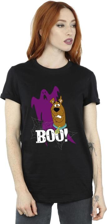 Actual product image Scooby Doo Womens/Ladies Boo Ghost Cotton Boyfriend T-Shirt (5XL)