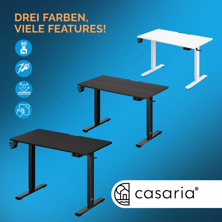 Actual product image Casaria Desk (110 x 60 x 118 cm)