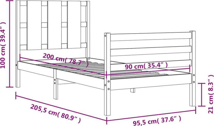 Produktbild VidaXL Malva (90 x 200 cm)