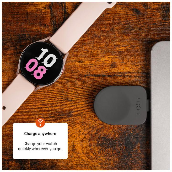 Actual product image Fixed USB-C Charging Adapter for Samsung Galaxy Watch compatible with Powerstation Uni, black