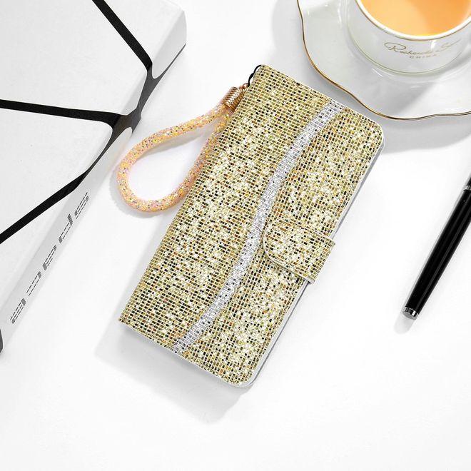 Immagine prodotto MU Style Copertina in pelle glitterata con strisce (Apple iPhone 7, Apple iPhone 8, Apple iPhone SE (seconda generazione), Apple iPhone SE (terza generazione))
