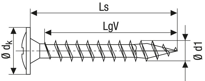 Actual product image Spax Back wall screws (1000 Screws per piece)