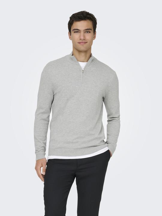 Produktbild Only & Sons Onsloui Reg 12 Mel Half Zip Knit Noos (XS)