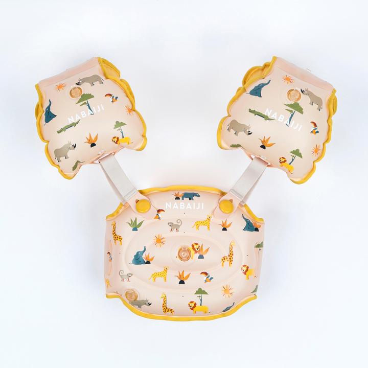 Image du produit Nabaiji Kids progressive pool bracelets - Tiswim print savanna beige