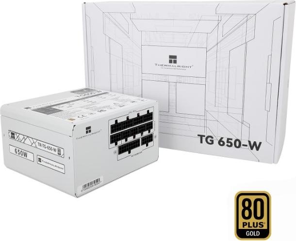 Produktbild Thermalright TG (Modular) Weiss mit RGB LED-Beleuchtung - Netzteile - 650 Watt - 120 mm - 80 Plus Gold zertifizie (650 W)