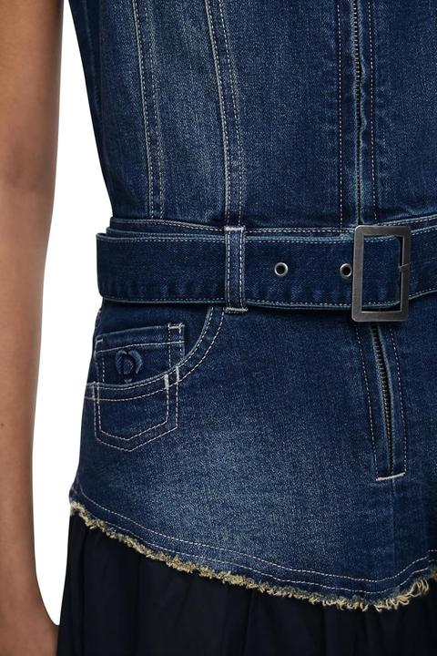 Produktbild Desigual Poplin-Vest Denim Medium Wash (S)