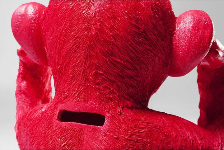 Produktbild Kare Design Spardose Monkey Kikazaru Rot