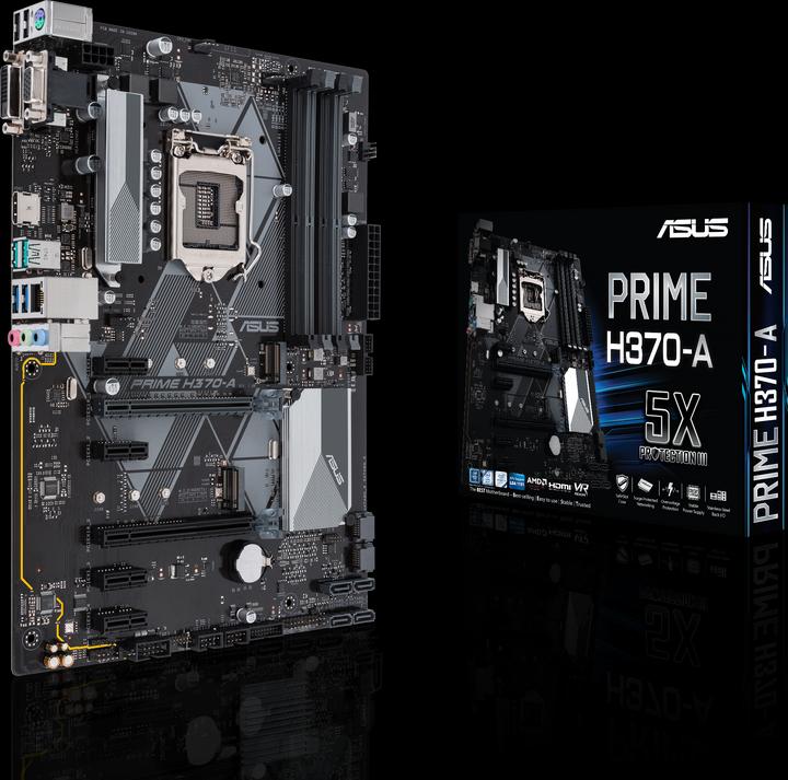 Produktbild ASUS Prime H370-A (LGA 1151, Intel H370, ATX)
