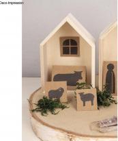 Actual product image Rayher Wood Frame Houses, FSC Mix Credit