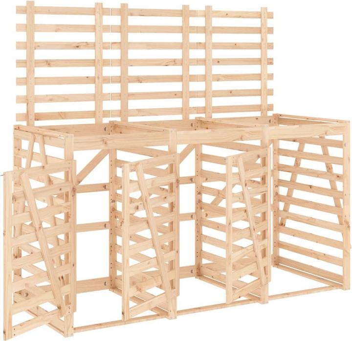 Actual product image vidaXL Mülltonnenbox für 3 Tonnen