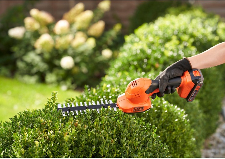 Produktbild Black & Decker 18 V Akku Gras und Strauchschere ohne Akku und Ladegerät (Akkuheckenschere)