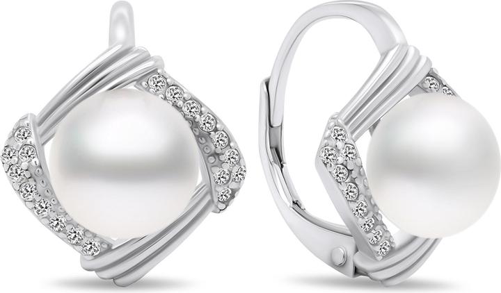 Image du produit Brilio Silver - Charmants boucles d'oreilles en argent avec perles EA433W