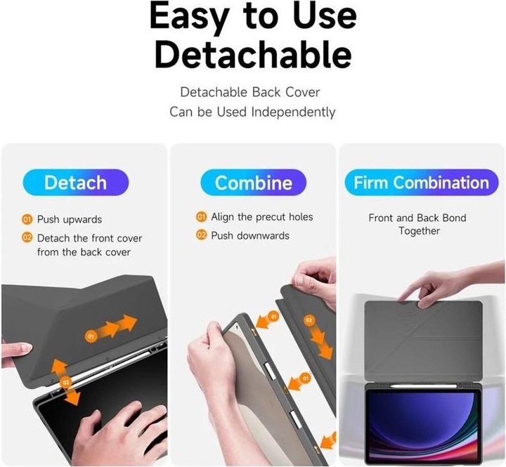 Actual product image Dux Ducis Magi Series Bookover (Galaxy Tab S9, Galaxy Tab S9 FE)
