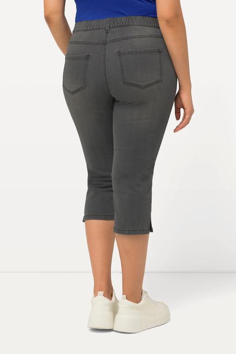 Immagine prodotto Ulla Popken Jeans Capri modello Sarah con taglio aderente a cinque tasche e orlo con spacchetto (62)