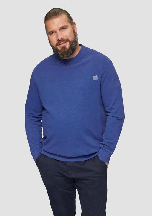 Produktbild s.Oliver Sweatshirt Sweatshirt mit Garment Dye und Logo-Detail (5XL)