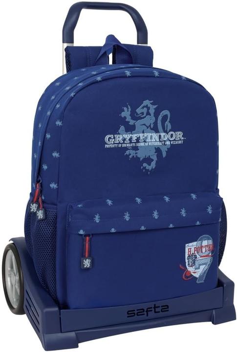 School Rucksack with Wheels Captain Navy Blue 32 x 43 x 14 cm