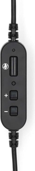 Actual product image Nedis PC Headset - In Ear - Mono - USB Type-A/USB Type-C - Foldable Microphone - Black (Cable, USB-A)