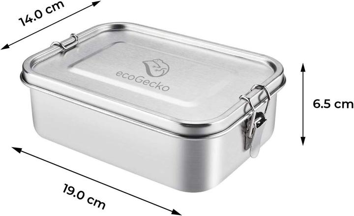 Image du produit ecoGecko Boîte à goûter en acier inoxydable Premium