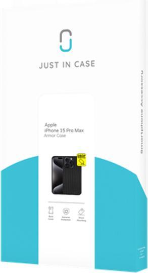 Produktbild Just in Case Rugged TPU Back Cover Schwarz Apple iPhone 15 Pro Max (Apple iPhone 15 Pro Max)