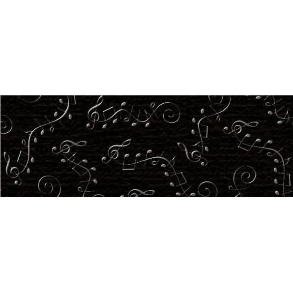Ursus, Bastelpapier, Prägekarton Elegance 220g/qm 23x32cm VE=5 Blatt Partitur schwarz (220 g/m², 5 x)