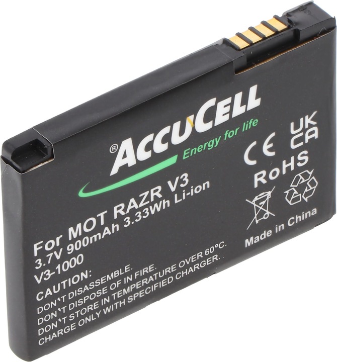 Produktbild AccuCell Akku passend für Motorola V3 Razr, PEBL SNN5696, BA700