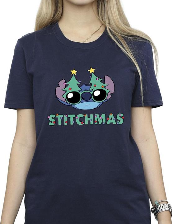 Immagine prodotto Disney Lilo & Stitch Stitchmas Glasses Maglietta Ampia Donna (M)