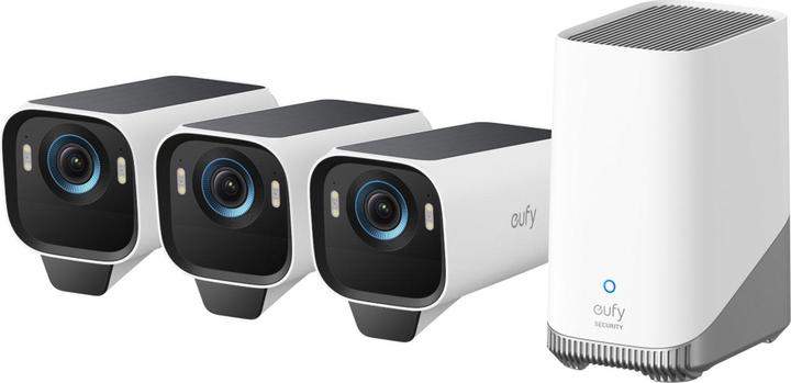 Produktbild eufy eufyCam S3 Pro + HomeBase 3er Set (3840 x 2160 Pixels)